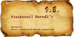 Viszkocsil Bernát névjegykártya